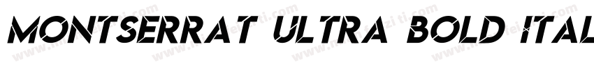 Montserrat Ultra Bold Italics字体转换